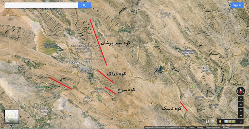 مسیر راهپیمایی کوه دراک